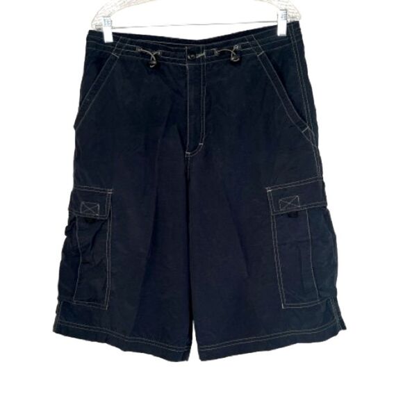 Utility Men’s Lightweight Cargo Pocket Casual Navy Shorts Size 34 - Picture 1 of 13